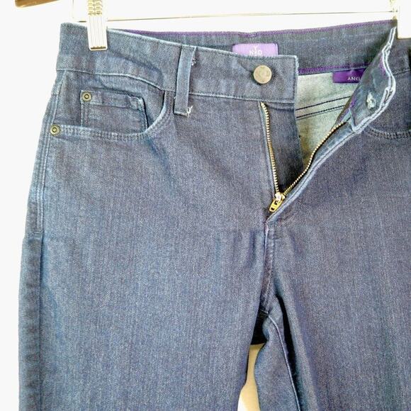 NYDJ Size 4 Ankle Skinny Jeans Dark Blue Wash Stretch Denim - Picture 3 of 9